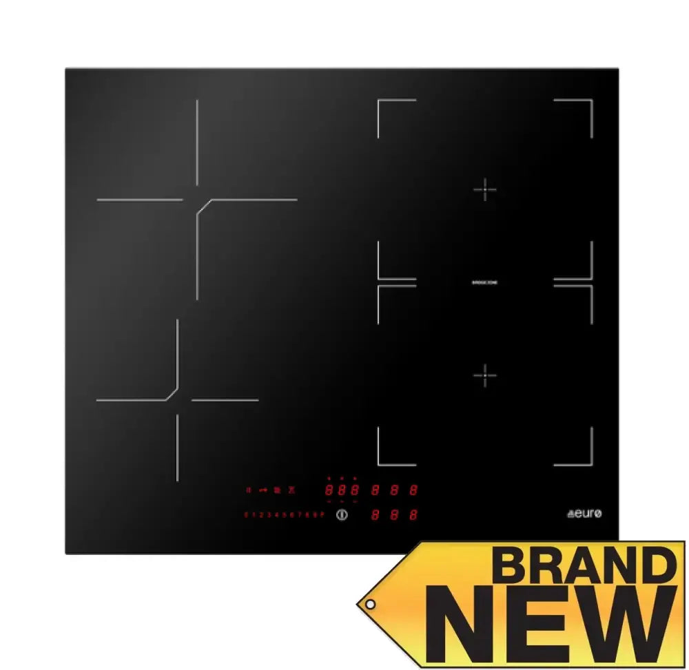 Euro E60IDB 60cm Flexible Zone Induction Cooktop - Portable Electric Stove for Home Kitchen, Camping & RV Use