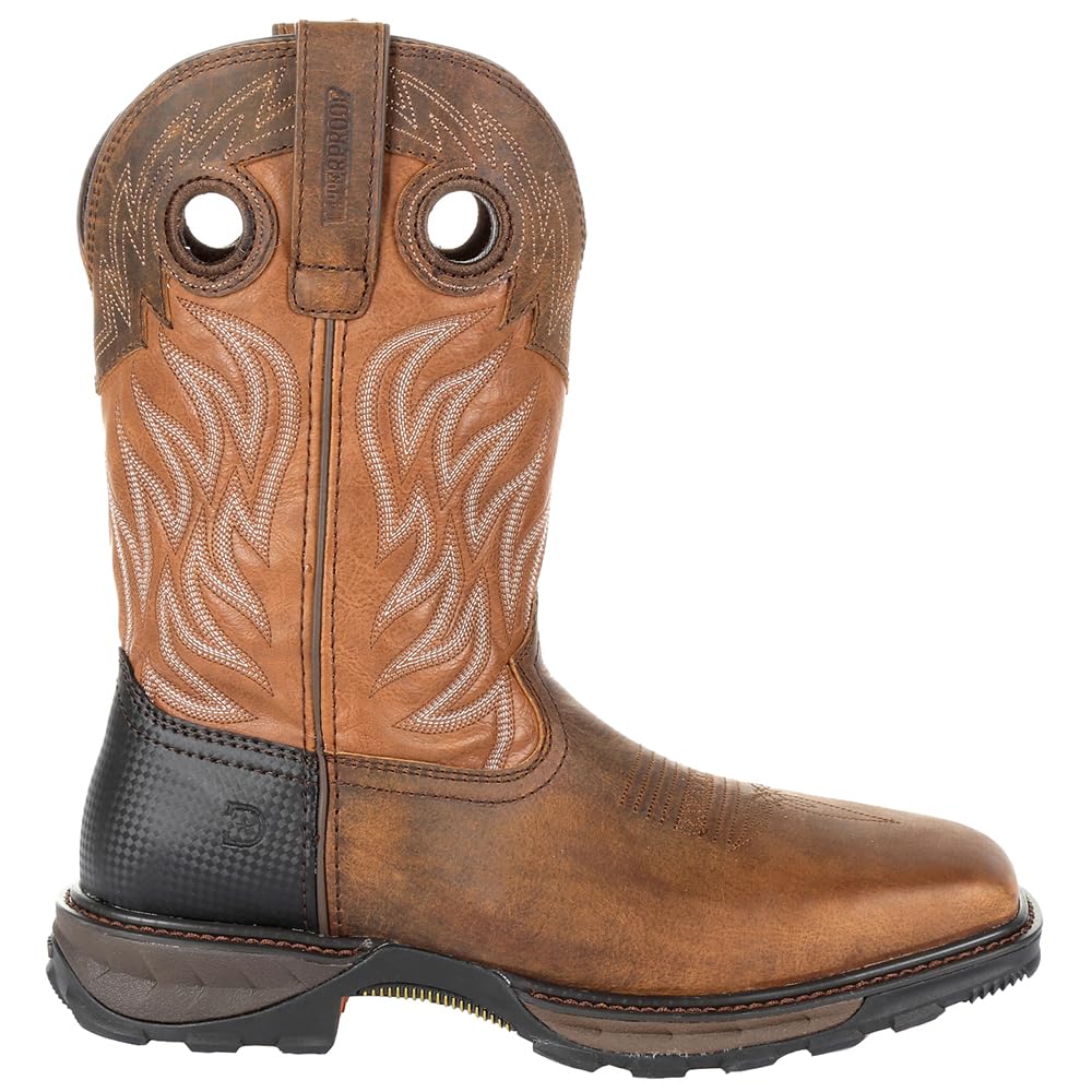 Durango Men's Maverick XP Steel Toe Waterproof Western Work Boots - Durable Safety Boots for Construction, Ranch Work & Outdoor Adventures