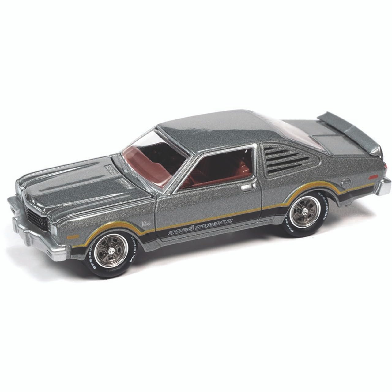 Johnny Lightning 1976 Plymouth Road Runner Diecast Model Car - 1:64 Scale Collectible Toy for Display, Gifts, and Racing Scenes
