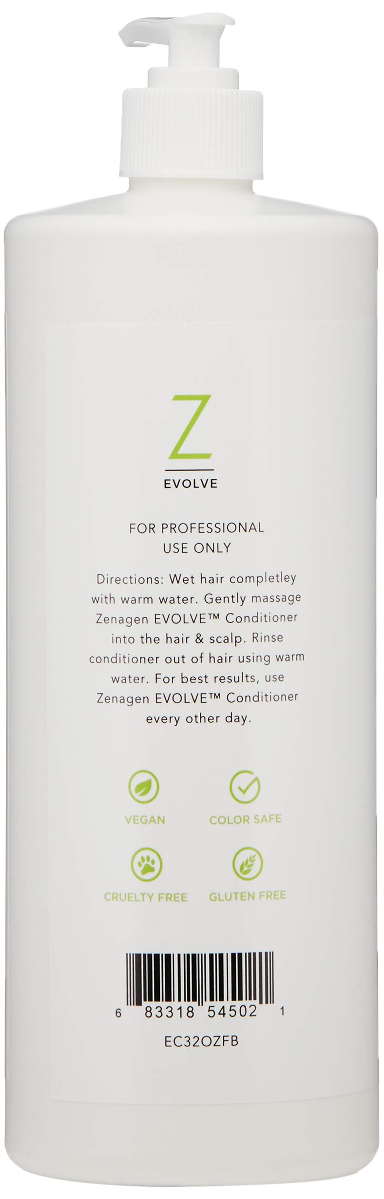 Zenagen Evolve Unisex Hair Conditioner for Thicker, Healthier Hair - Sulfate-Free & Color Safe - Perfect for Daily Use at Home or Salon