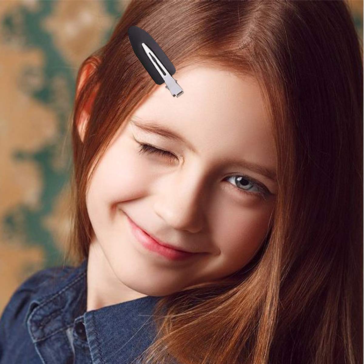 6-Piece No Bend Hair Clips Set - Crease-Free Hairstyling & Makeup Clips for Women & Girls - Perfect Christmas Gift (Black) - Great for Salon Styling, DIY Hair Care & Everyday Use