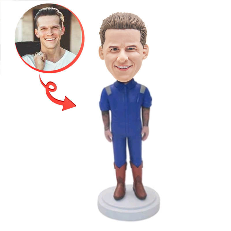 Custom Construction Worker Bobblehead - Personalized Figurine for Gifts, Office Decor & Construction Enthusiasts | Perfect for Birthdays, Retirement & Appreciation Gifts
