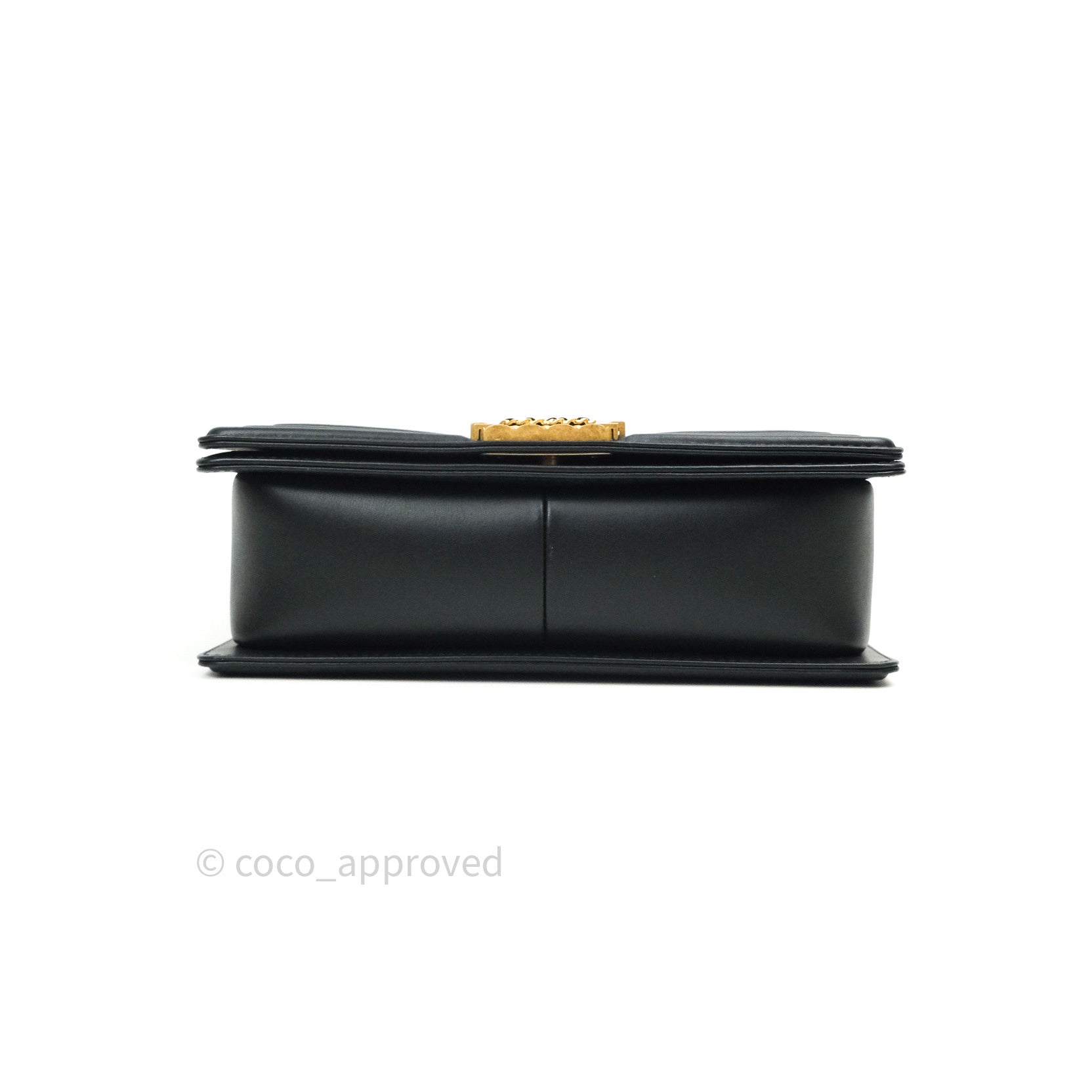 Chanel Boy Quilted Medium Black Calfskin Gold Hardware 20C Bag - Luxury Designer Handbag for Women | Perfect for Evening Events, Parties & Fashion Outfits