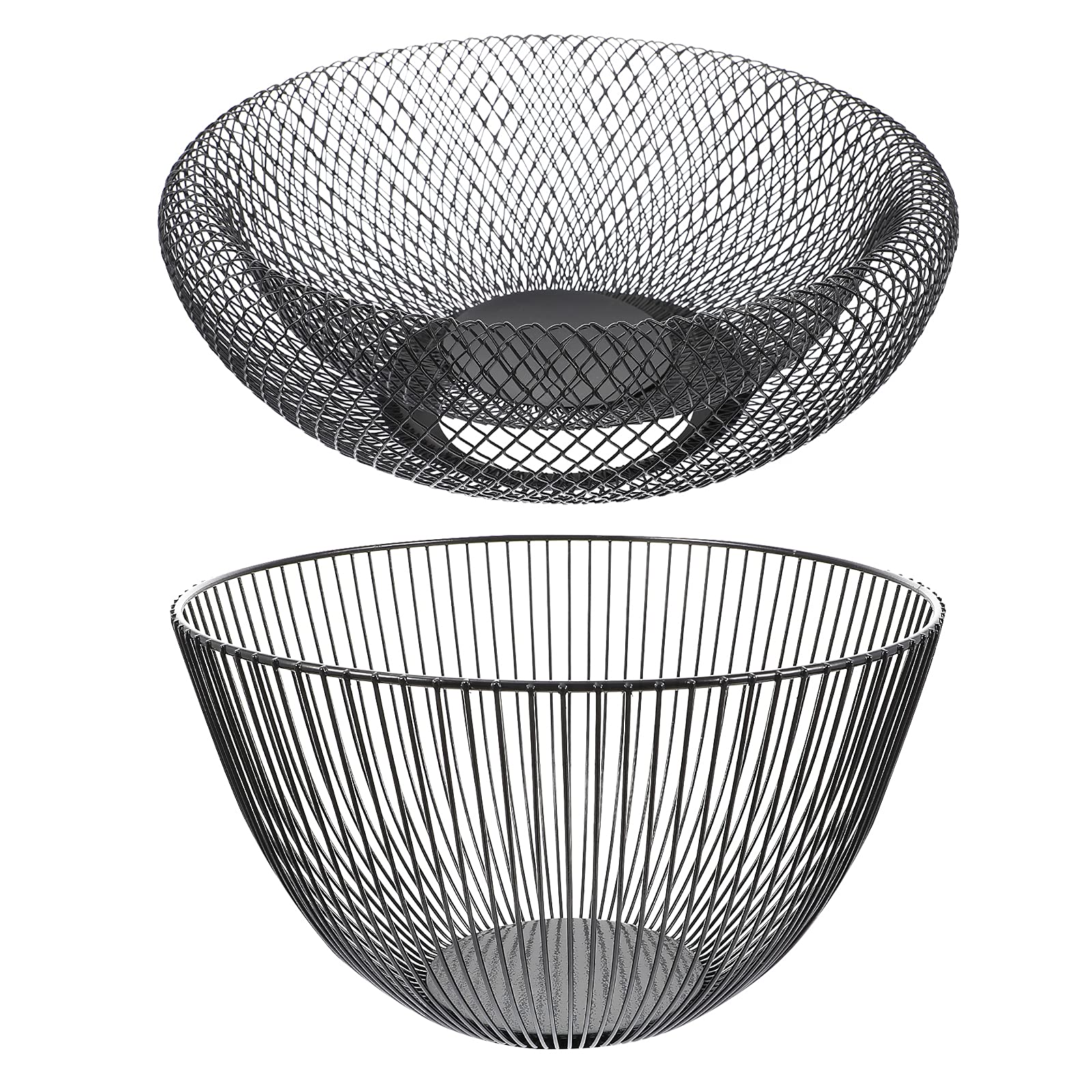 LIOOBO 2-Pack Iron Fruit Basket - Stylish Storage Bowls for Fruits, Snacks & Kitchen Organization | Perfect for Dining Table, Countertop & Pantry Storage