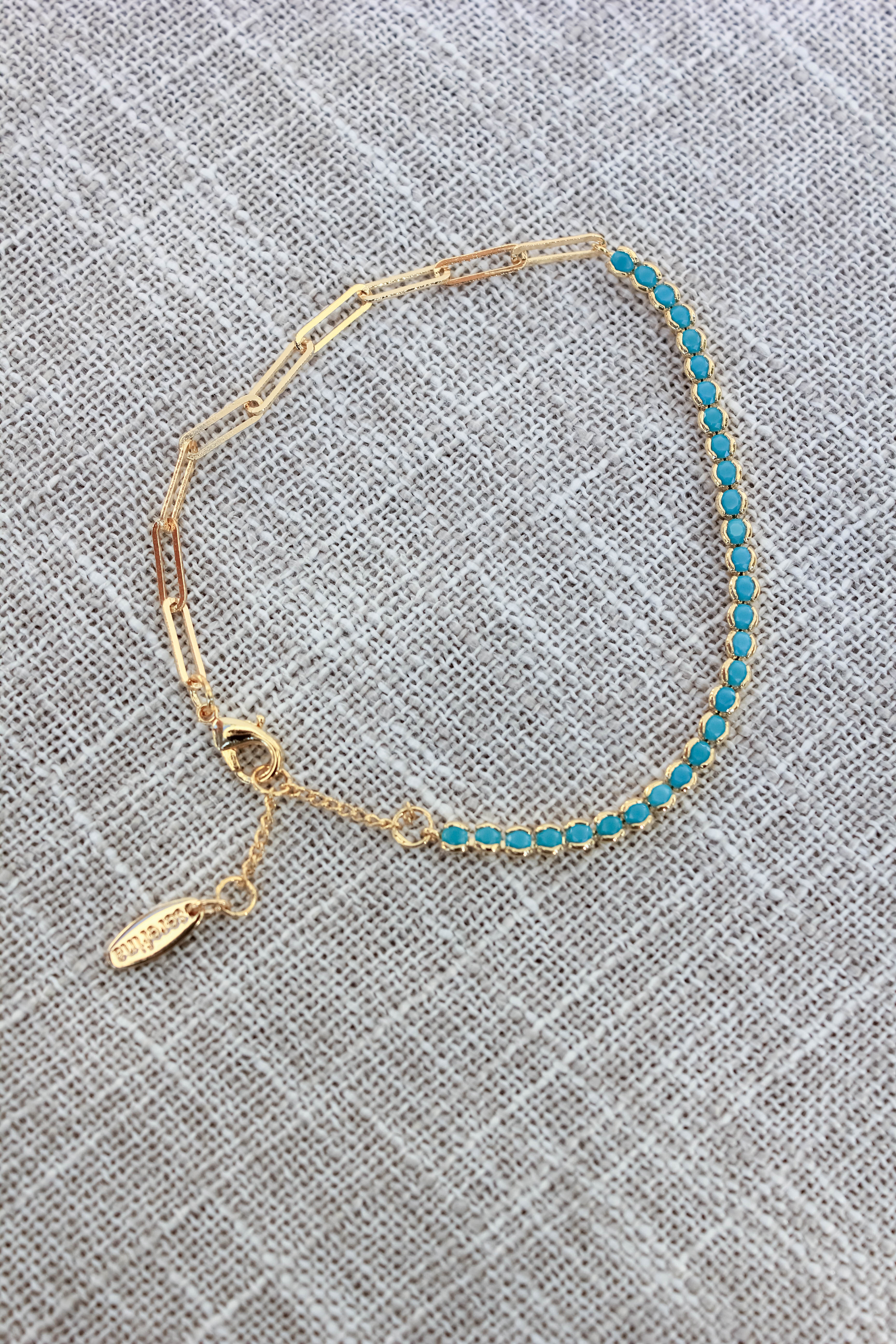 Elegant Half Chain Tennis Bracelet for Women - Dainty Gold & Silver Bracelet for Everyday Wear - Perfect for Parties, Weddings & Special Occasions