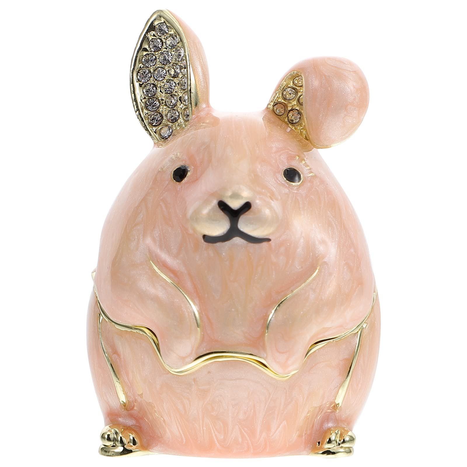 VICASKY Alloy Rabbit Jewelry Box - Earrings & Ring Organizer for Home Decor