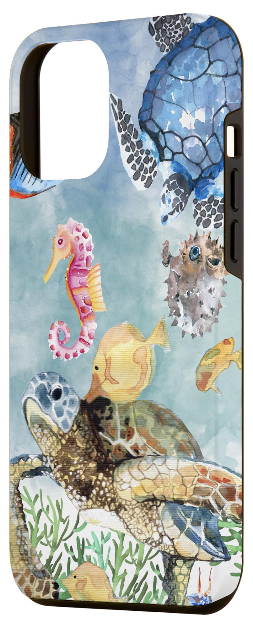 **iPhone 12 Pro Max Waterproof Case - Shockproof & Anti-Scratch Ocean Sea Turtle Design - Perfect for Beach, Swimming & Outdoor Adventures**
