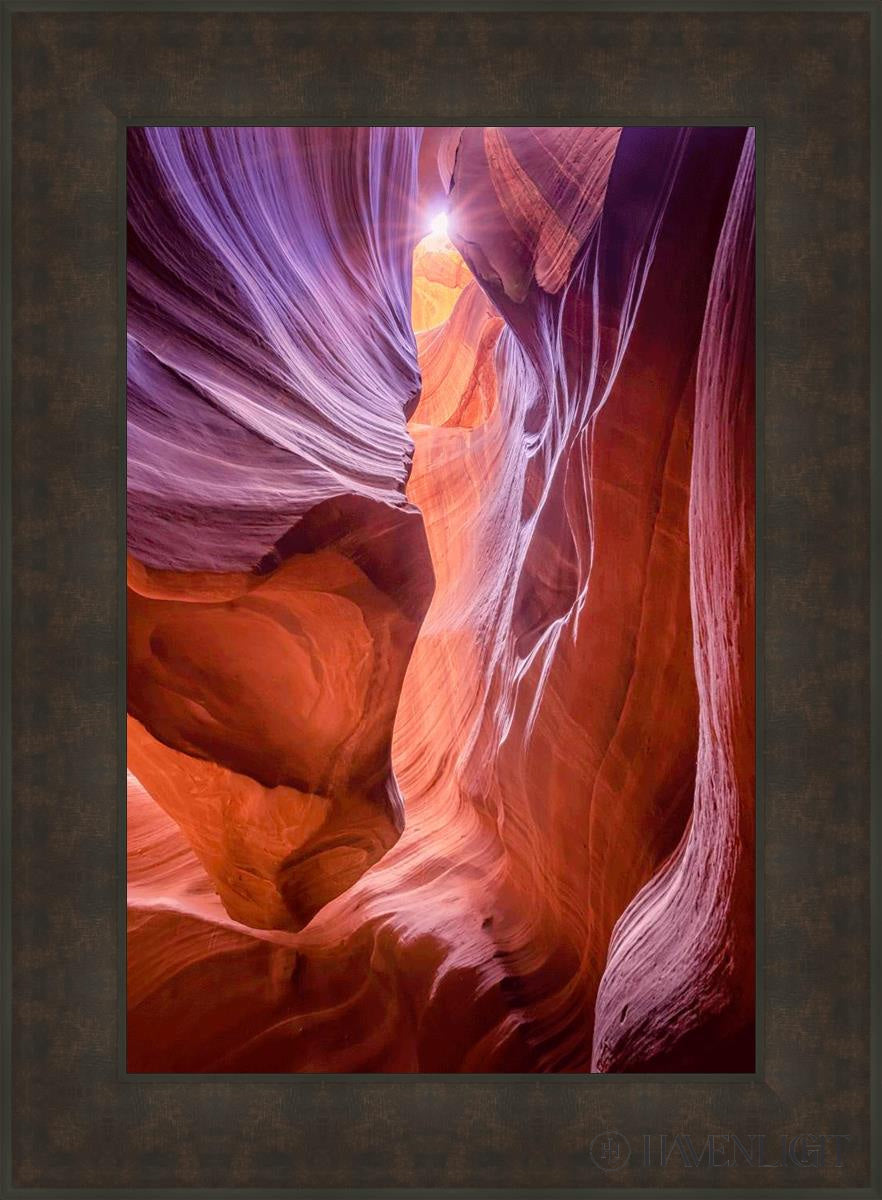 Antelope Canyon Sunburst Wall Art - Stunning Desert Landscape Photography Print for Home & Office Decor | Perfect for Living Room, Bedroom, or Gift