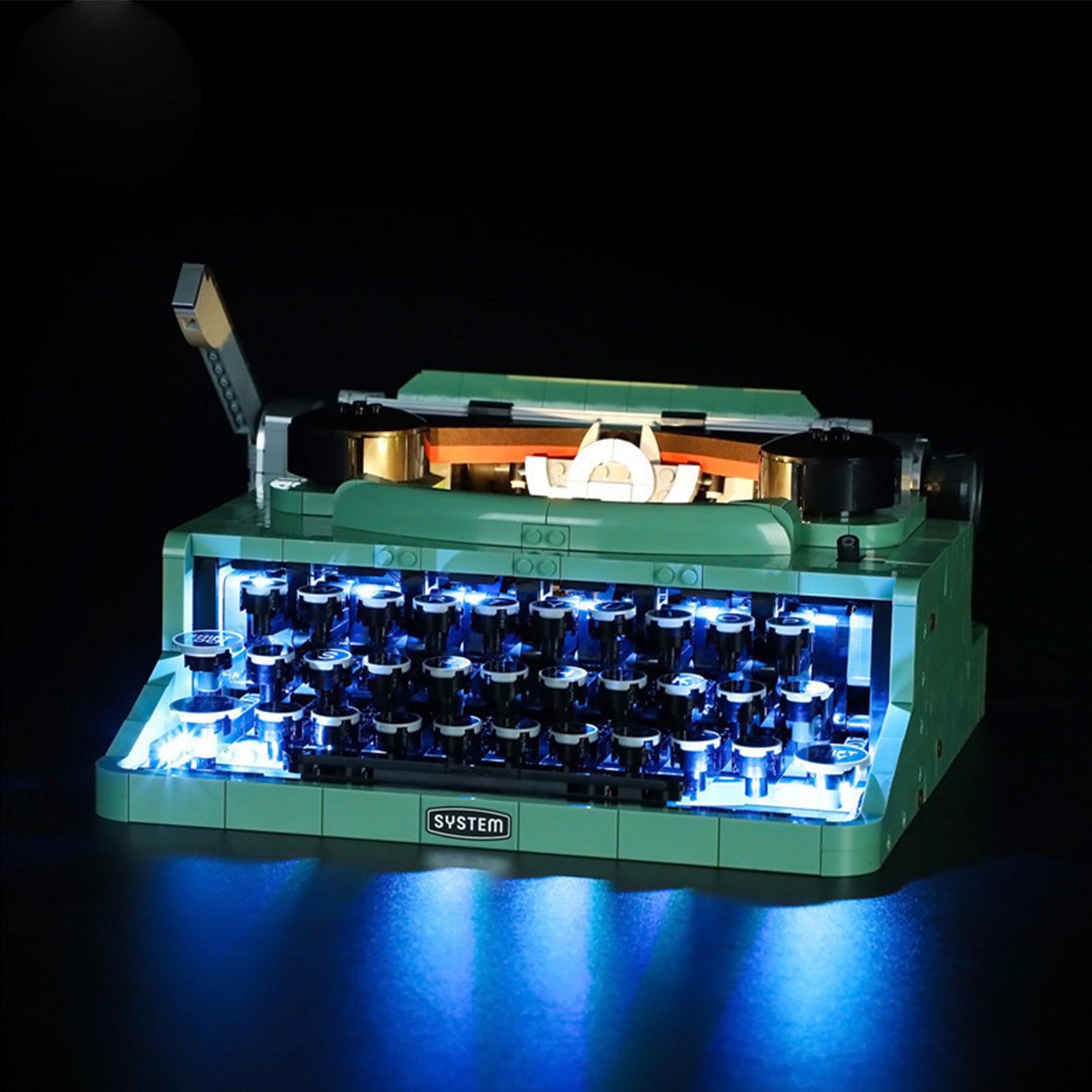 Lego Ideas Typewriter 21327 Light Kit - LED Lighting Set for Lego Building Blocks - Perfect for Display & Nighttime Showcase