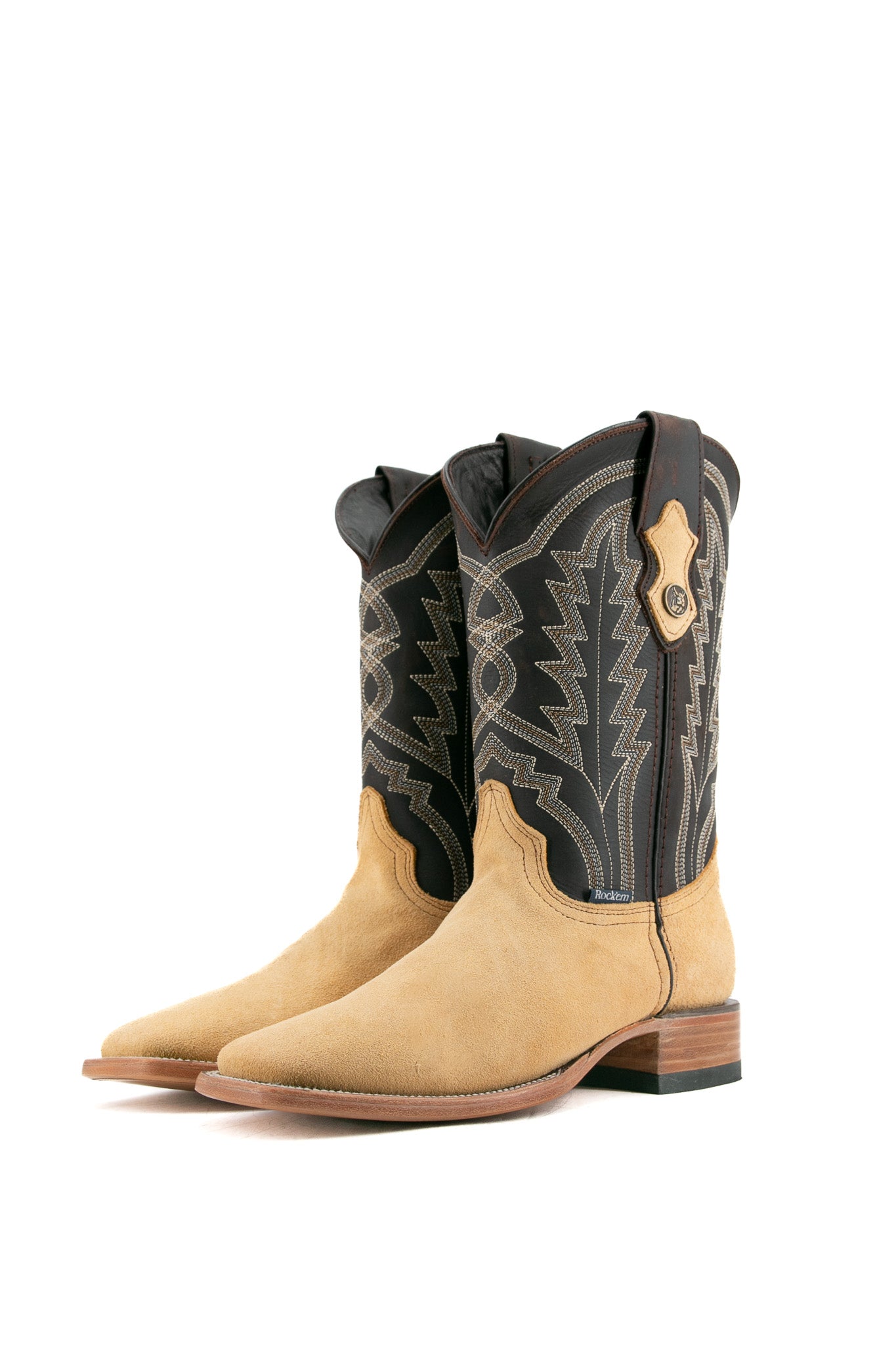 Luke Suede Square Toe Cowboy Boots for Men - Western Style Leather Boots with Comfortable Cushioning | Perfect for Rodeo, Country Music Festivals & Outdoor Adventures