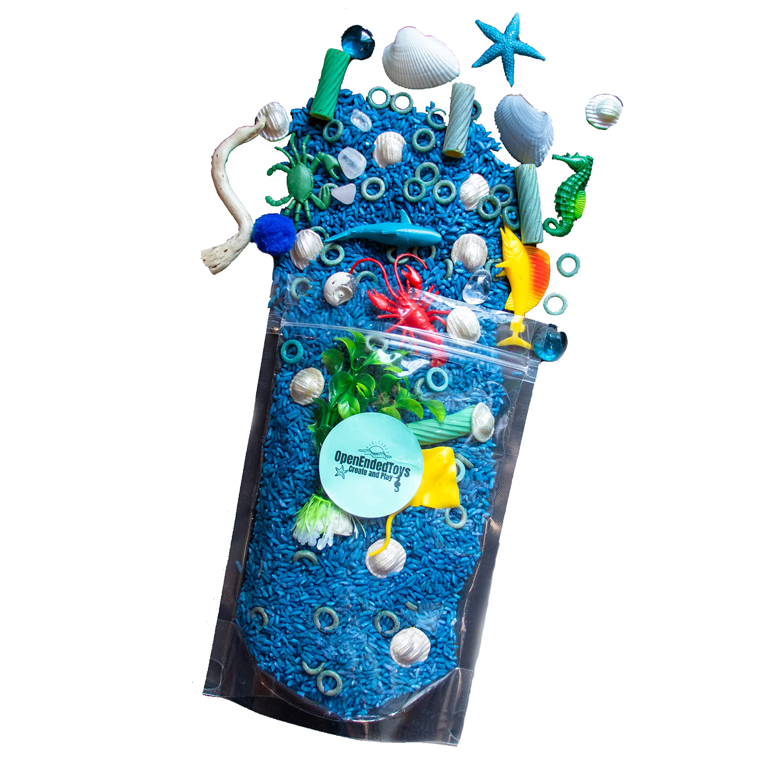 Ocean Sensory Bin for Toddlers - Montessori Sensory Play Toys for Kids - Perfect for Early Learning & Developmental Activities at Home or Classroom