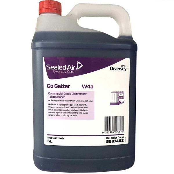 Diversey Go Getter Commercial Grade Toilet Bowl Cleaner & Disinfectant - Powerful Bathroom Sanitizer for Restaurants, Hotels & Public Restrooms