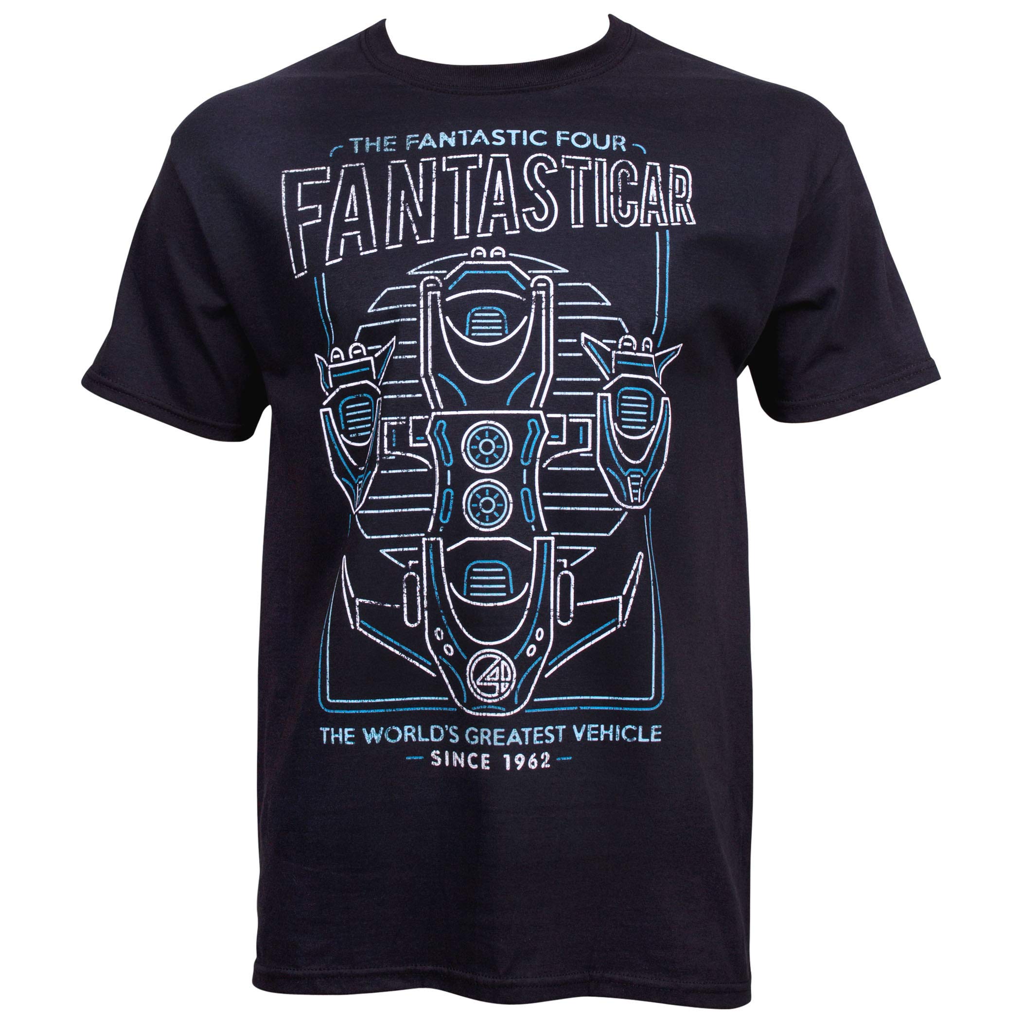 Fantastic Four Fantasticar Graphic T-Shirt - Superhero Comic Tee for Men & Women - Perfect for Cosplay, Comic Con & Marvel Fans