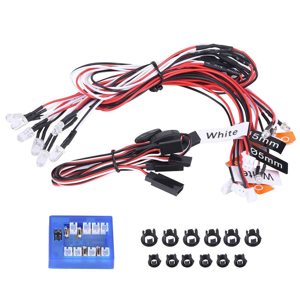 12 LED RC Car Light Kit with Simulation Lighting for 1/10 Scale RC Cars, Trucks & Crawlers - Perfect for Night Racing & Off-Road Adventures
