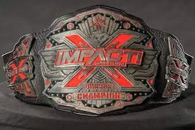 Maxan TNA Red Impact X Division Wrestling Championship Leather Belt - Authentic Replica Title for Collectors, Cosplay & Wrestling Fans - Perfect for Display, Events & Costume Parties