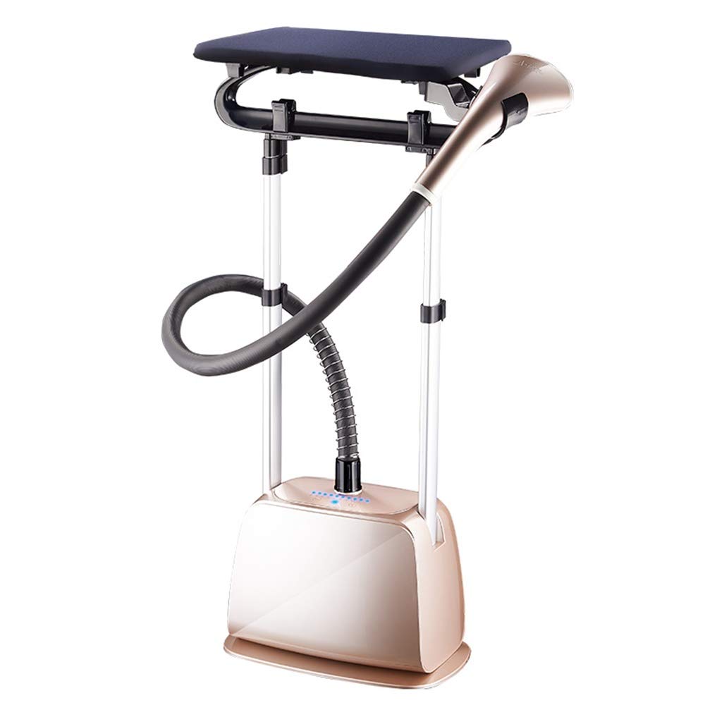 2-in-1 Steam Iron & Fabric Steamer - 2000W 10-Speed Adjustable Stainless Steel Garment Steamer with 3D Drying Rack & Sturdy Lift Rod - Perfect for Home, Travel & Professional Use (Gold)