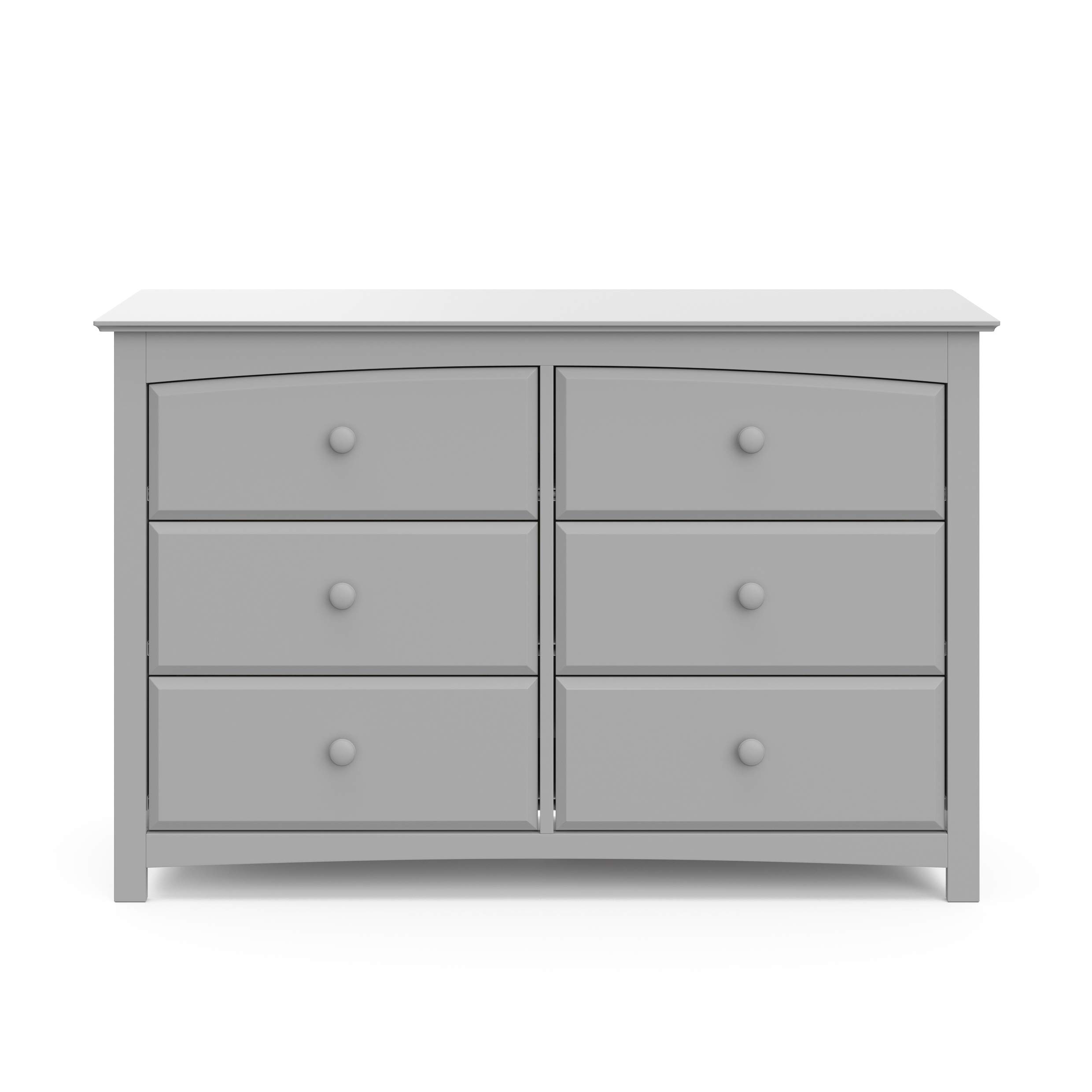 Storkcraft Kenton 6-Drawer Universal Dresser in Pebble Gray - Kids Bedroom Dresser, Nursery Storage Organizer, Children's Chest of Drawers with 6 Spacious Drawers | Perfect for Nursery Organization, Toddler Room Storage & Kids Bedroom Decor