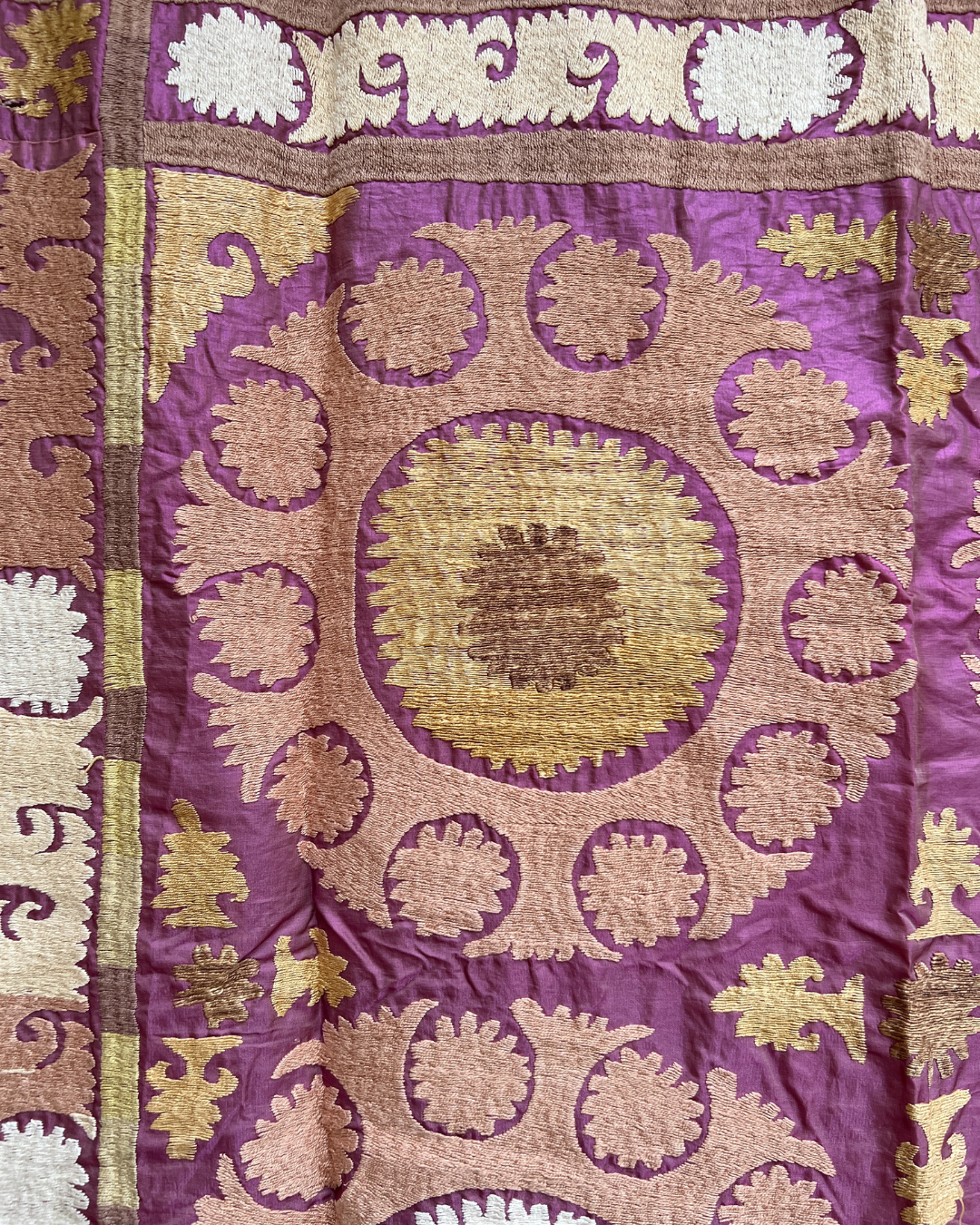 Authentic Medium Suzani 029 - Handmade Uzbek Suzani Embroidery Pillow Cover - Perfect for Home Decor, Sofa, Bed & Living Room