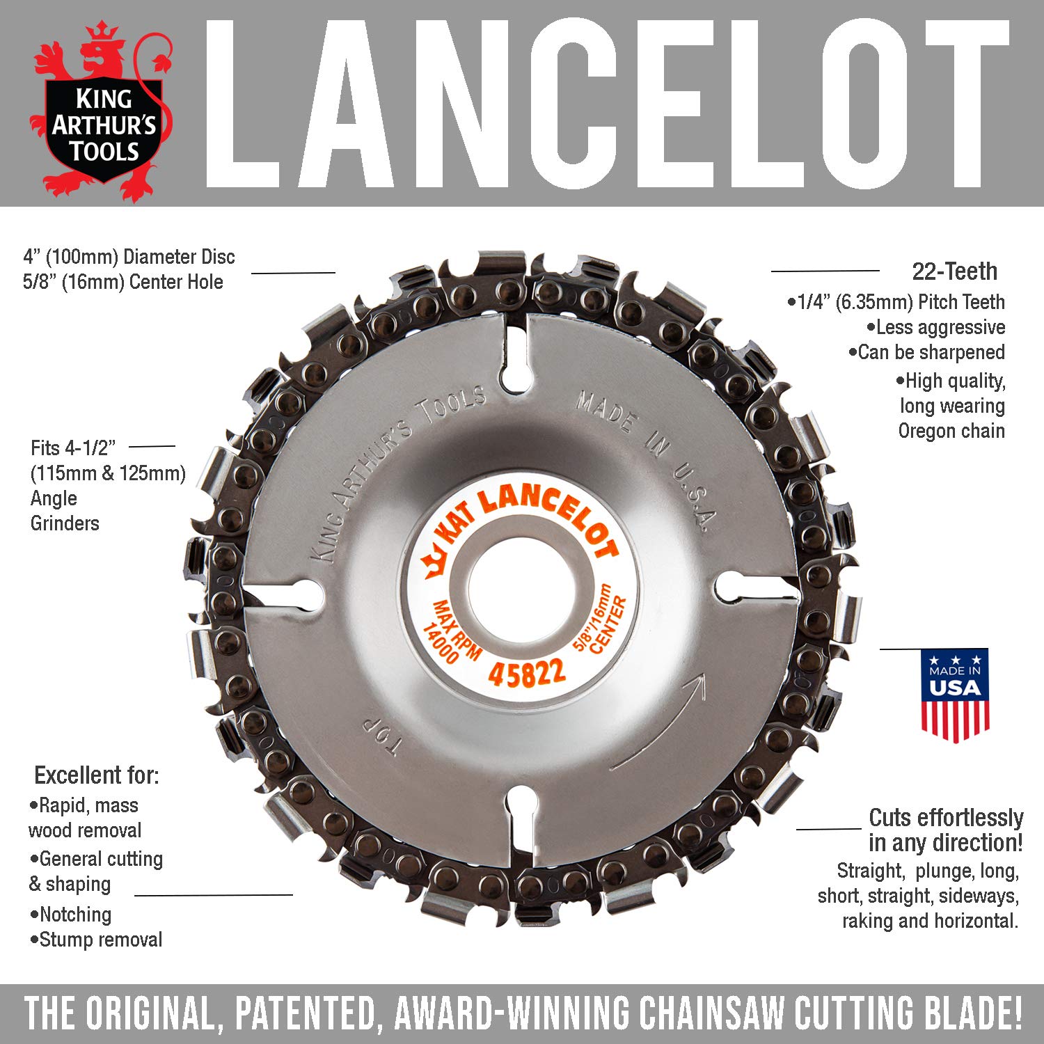 King Arthur's Tools Lancelot 22-Tooth Tandem Combo Saw Blade - 4