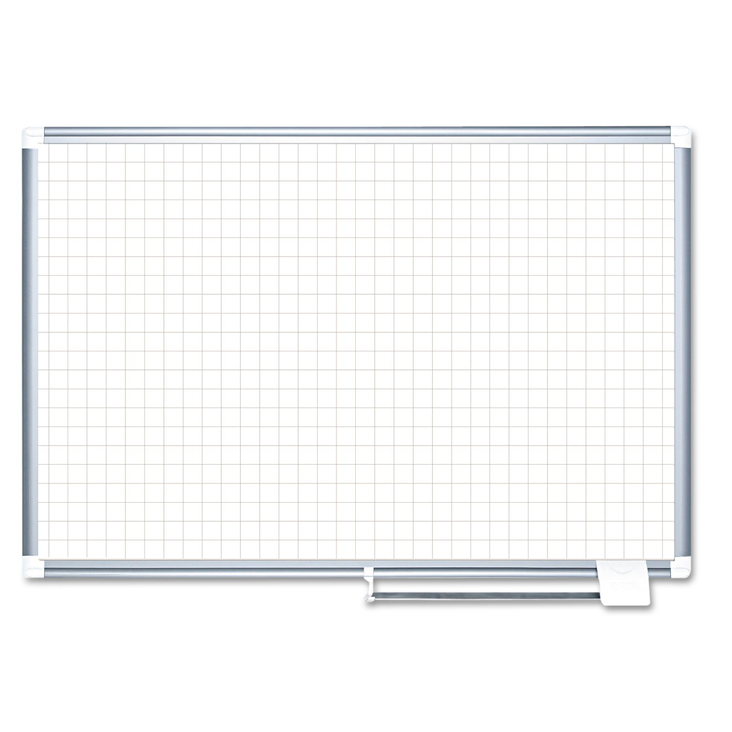 MasterVision MA2747830 Grid Planning Board - 1-Inch Grid White/Silver Dry Erase Board (72x48 Inches) for Office Meetings, Classroom Presentations & Home Organization