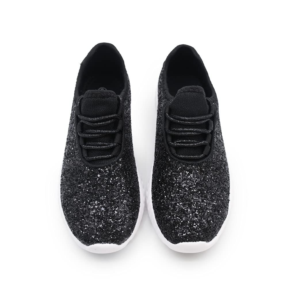 K KIP WOK Women's Fashion Glitter Sneakers - Slip On Running Shoes, Lightweight Tennis Walking Shoes for Women | Perfect for Gym, Workout, Casual Wear & Daily Activities