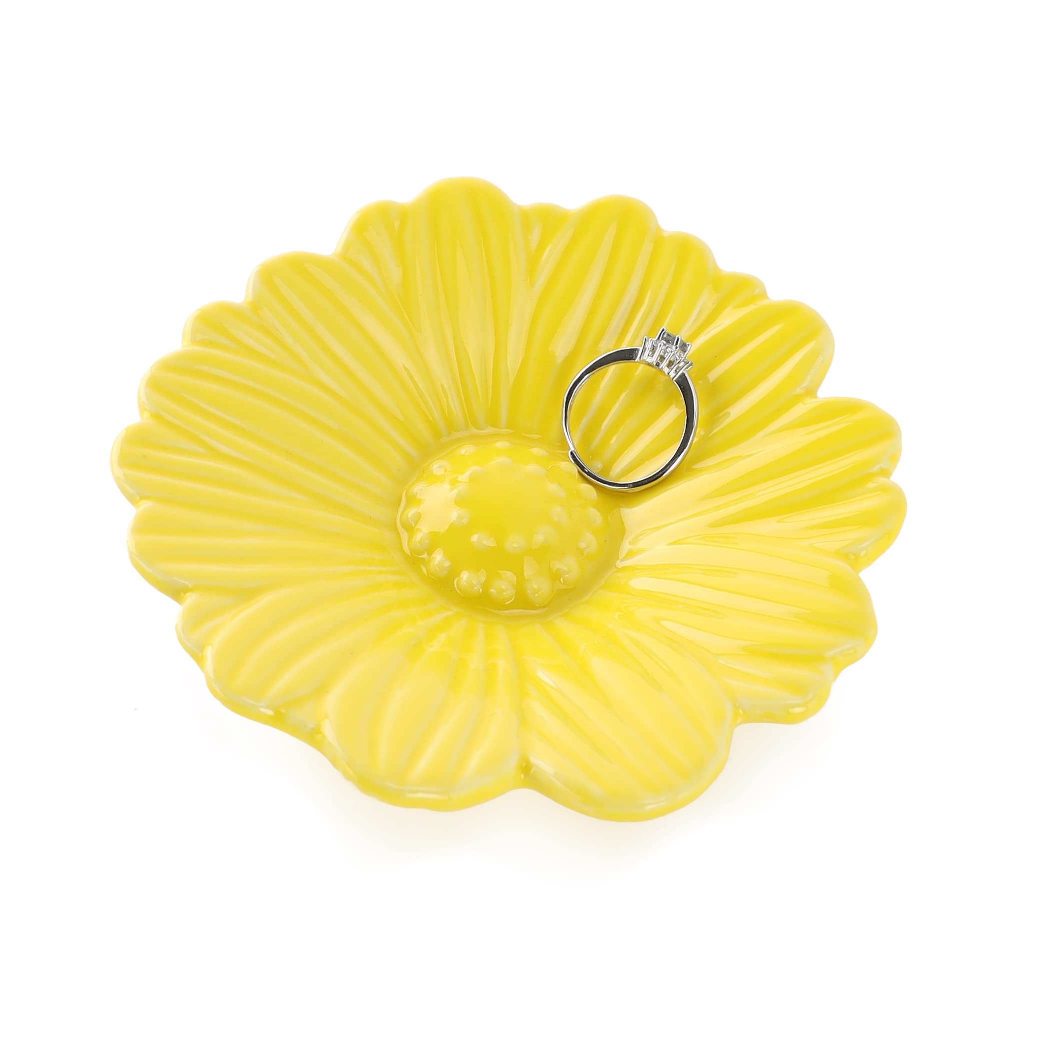 VINCOMIC Daisy Ring Dish - Jewelry Holder for Women | Wedding, Birthday Gift
