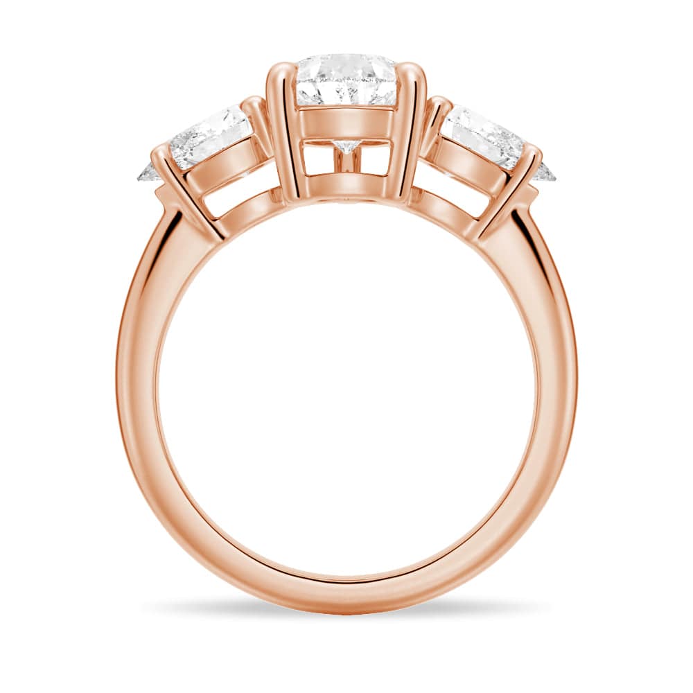 Exquisite Pear Shaped Three Stone Moissanite Engagement Ring for Women - Perfect for Proposals, Weddings & Anniversary Gifts