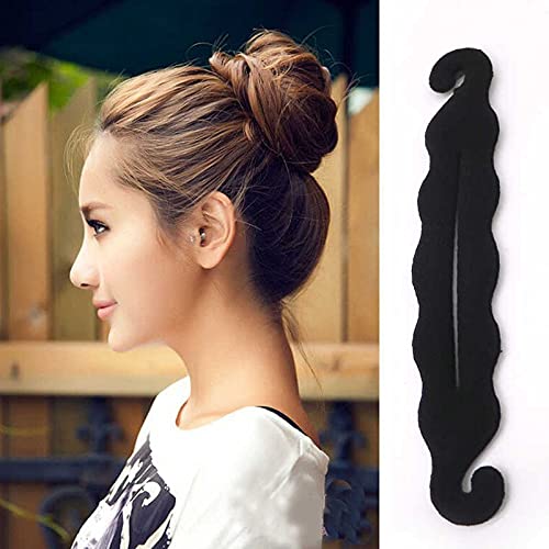 ASG Multifunctional Hair Twist Styling Clip - Hair Braiding Tool for Women, Hair Accessories for Ponytail, Bun & Updo Hairstyles (Black) - Perfect for Daily Use, Work, Parties & Special Occasions