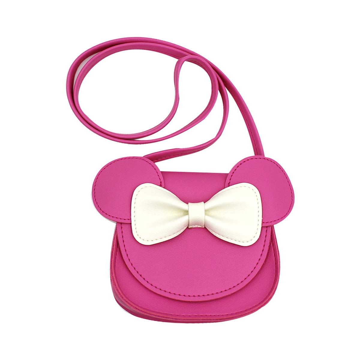 **Bolley Joss Crossbody Purse - Cute Bowknot Shoulder Bag for Little Girls with Cartoon Mouse Ears | Perfect for School, Parties & Everyday Use**