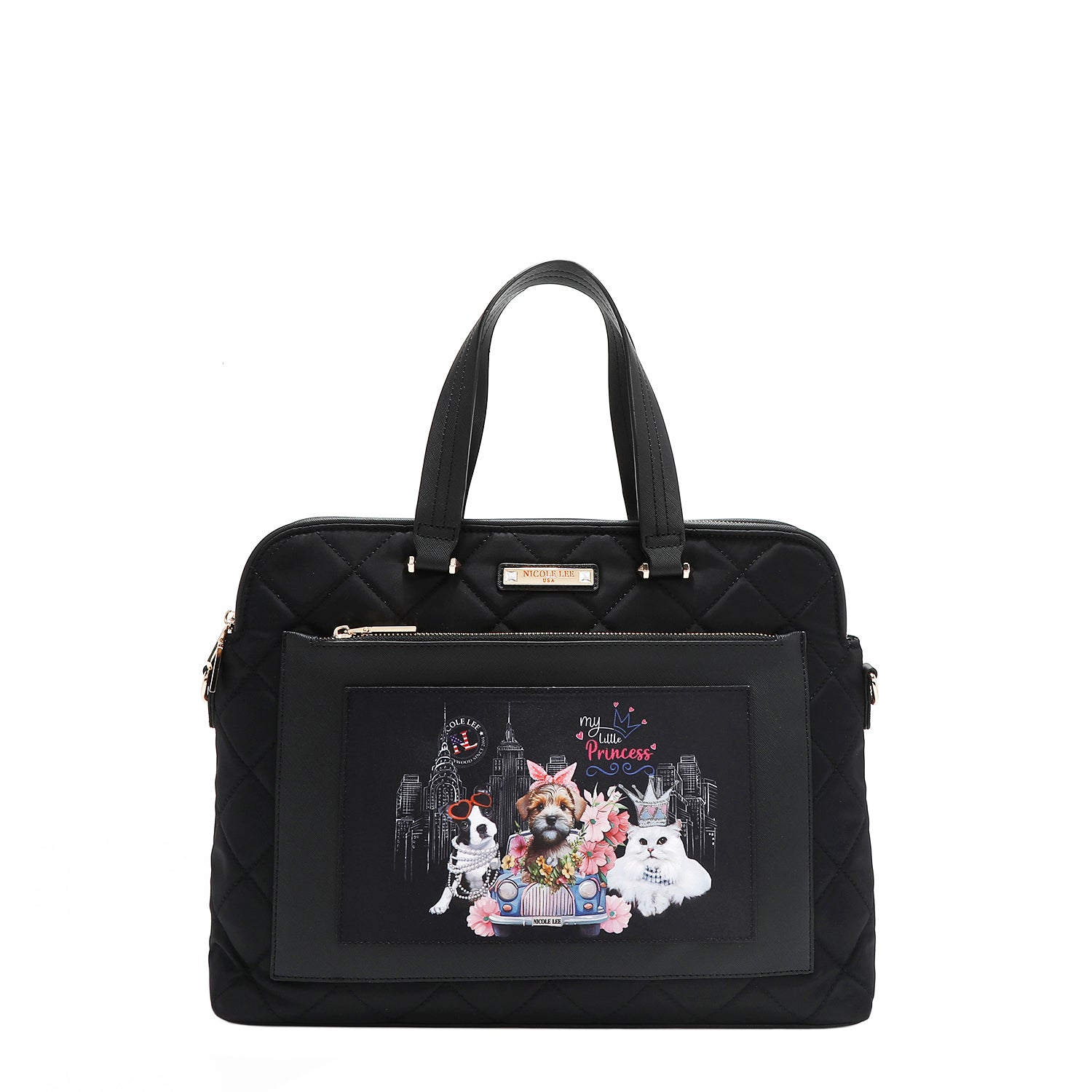Stylish Quilted Laptop Bag for Women & Men - Water-Resistant 15.6 Inch Computer Briefcase - Perfect for Work, Travel & Business Commute