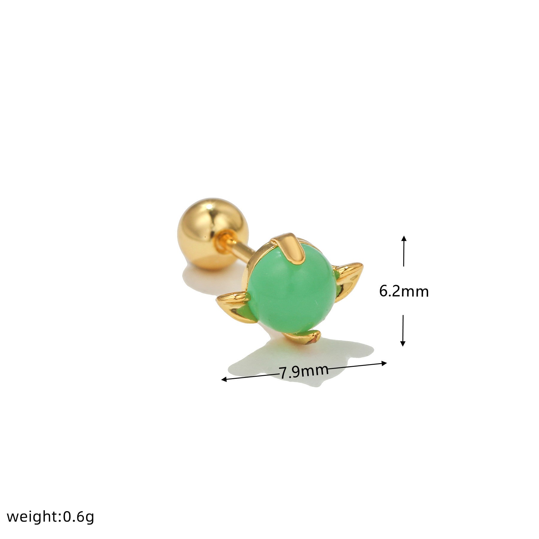 20G Cartilage CZ Stud Earrings - Helix & Conch Barbell Stud Earrings for Women | EGD0317 | Perfect for Piercing Jewelry, Daily Wear & Gift Giving