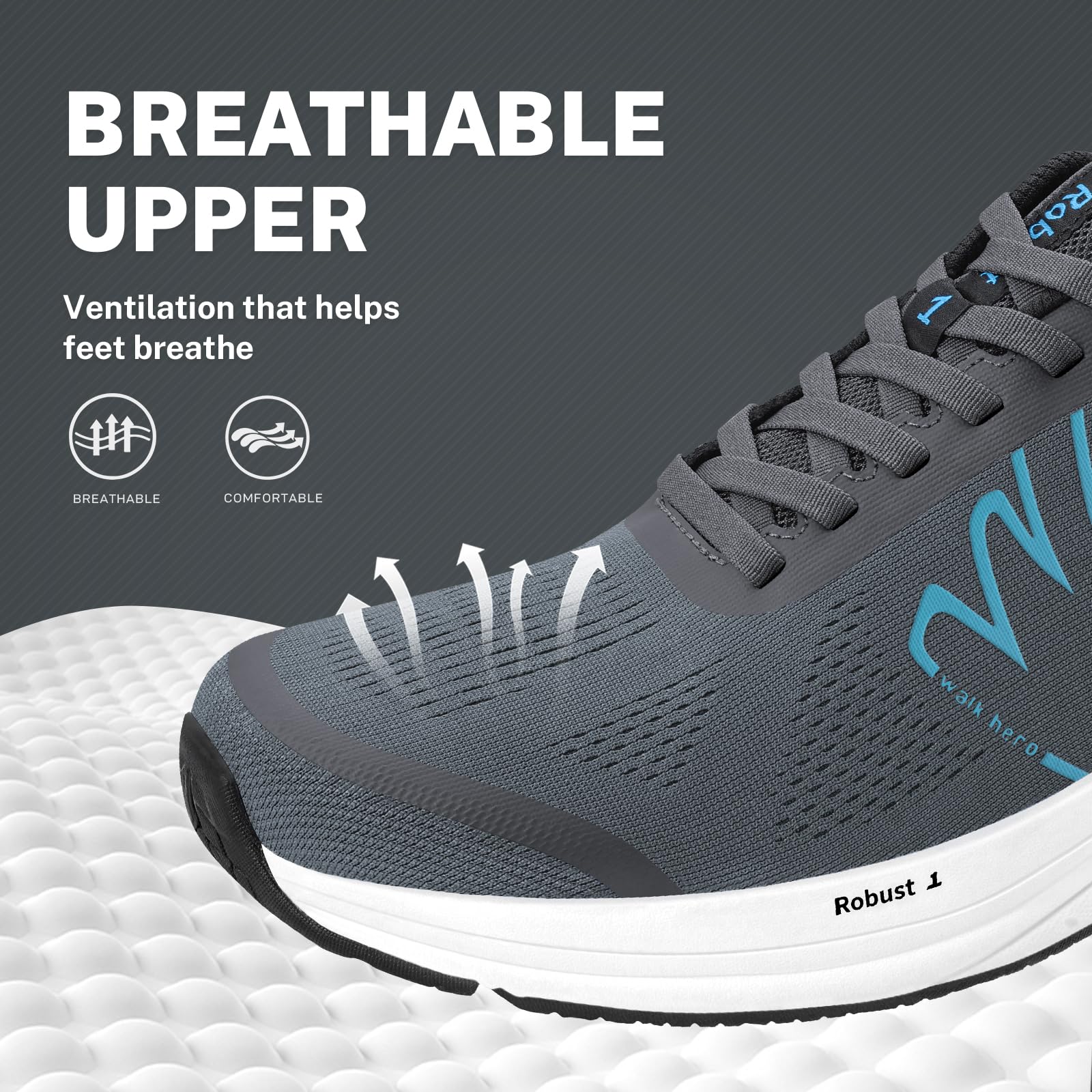**Men's Orthopedic Walking Shoes for Plantar Fasciitis Relief – Arch Support & Non-Slip Design – Ideal for Heel Pain, Standing All Day & Workouts**