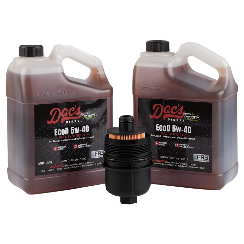 Doc's Diesel 5W-40 Full Synthetic Oil Change Kit for Jeep Wrangler/Gladiator 3.0L & Dodge RAM 1500 3.0L EcoDiesel (2020-2025) - High Performance Engine Protection for Off-Road Adventures & Towing