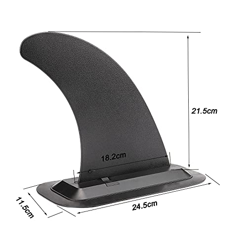 9 Inch Center Fin for Surfboard - Detachable Fin Dock Compatible with Longboard, Paddle Board & Kayak | Perfect for Wave Riding, Ocean Surfing & Water Sports