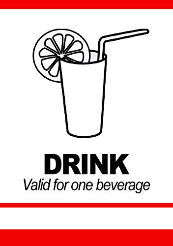 Premium Drink Tickets - Bulk 2000 Pack | Fast & Affordable Custom Drink Coupons by MyZone Printing (Red) | Perfect for Bars, Clubs, Parties & Events