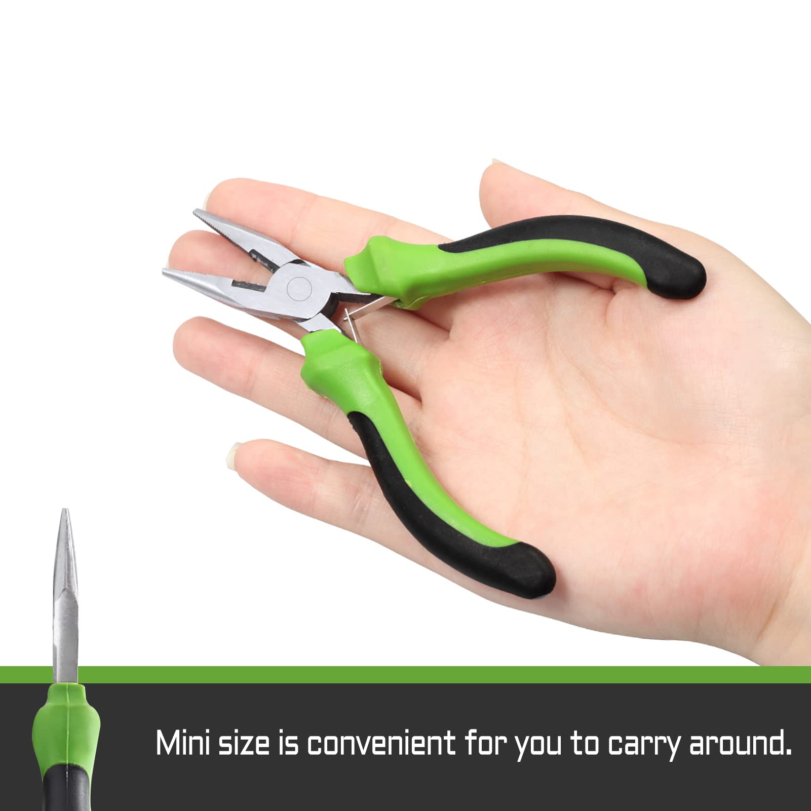 4.5 Inch Mini Long Nose Pliers with Wire Cutter - Precision Jewelry Making & Handcraft Tool for Beading, Electronics Repair, DIY Projects | Durable Wire Cutting Pliers for Craftsmen & Hobbyists