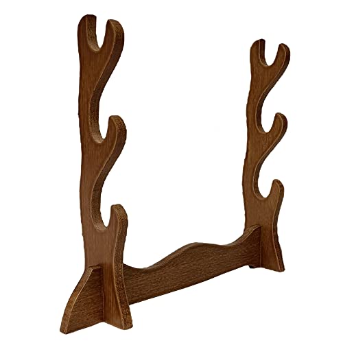 3 Layer Dark Wooden sword stand