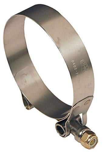2.88 Inch ID T-Bolt Clamp - Heavy Duty Stainless Steel Hose Clamp for Automotive, Marine, and Industrial Applications