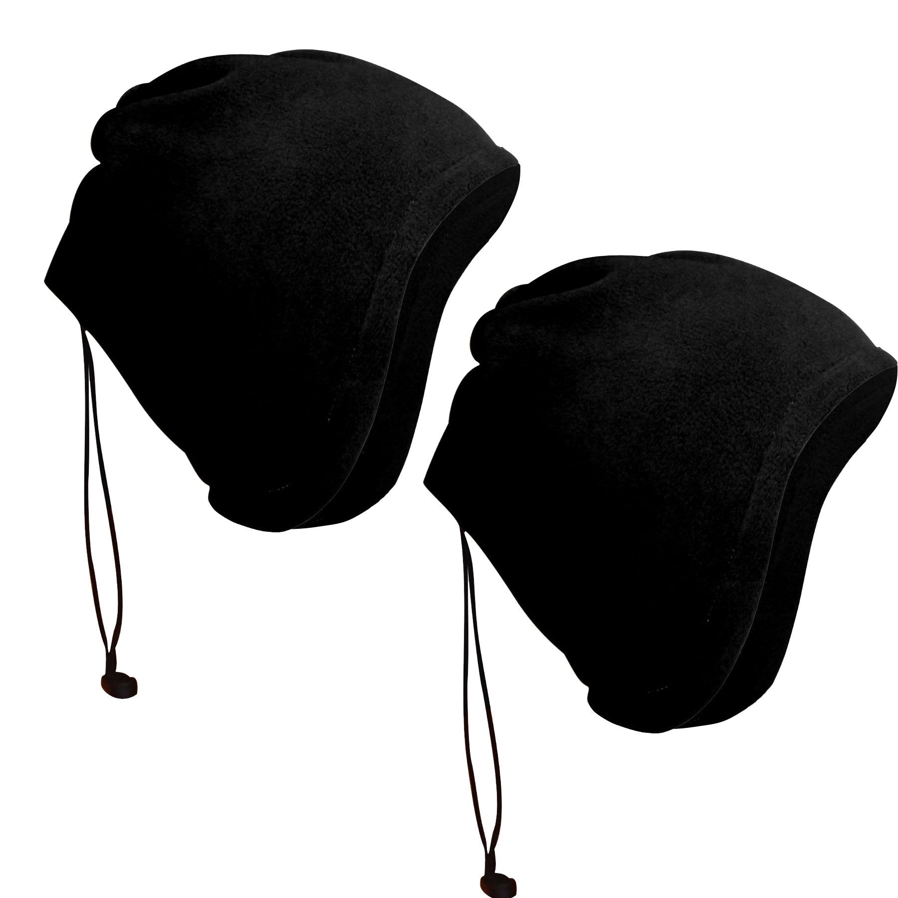 Thick Knit One Hole Facemask Balaclava - Winter Snowboarding & Motorcycle Biker Mask for Cold Weather Protection (2 Pack, Black) - Ideal for Skiing, Cycling, and Outdoor Sports