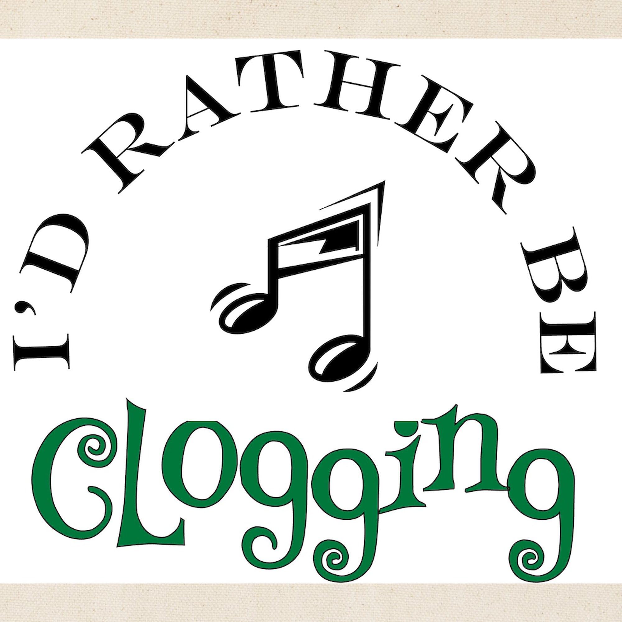 CafePress 'I'd Rather Be Clogging' Natural Canvas Reusable Shopping Tote Bag - Eco-Friendly Grocery & Beach Tote for Women