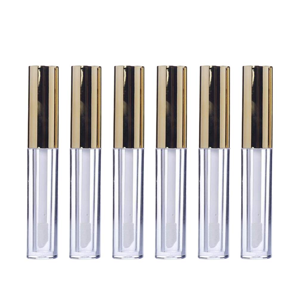 Beaupretty 12pcs Refillable Empty Lip Gloss Tubes - Clear Round Mini Lip Balm Containers for DIY Lip Gloss, Lip Liner & Makeup Samples | Perfect for Travel, Home Use & Professional Makeup Artists