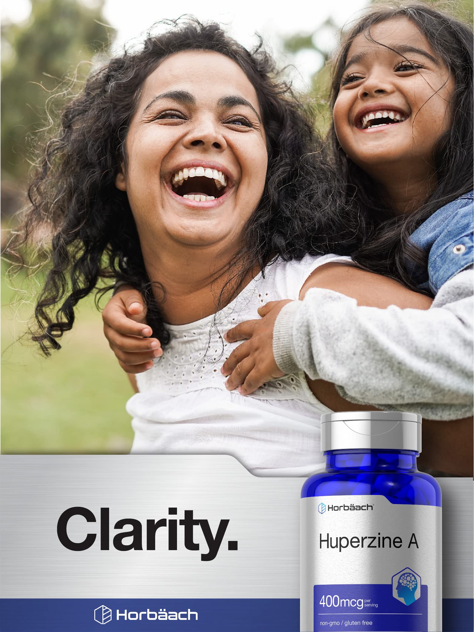 Horbäach Huperzine A 400mcg | 180 Capsules | Brain Health Supplement | Non-GMO, Gluten Free, Vegan | Supports Memory & Focus | Perfect for Students & Professionals