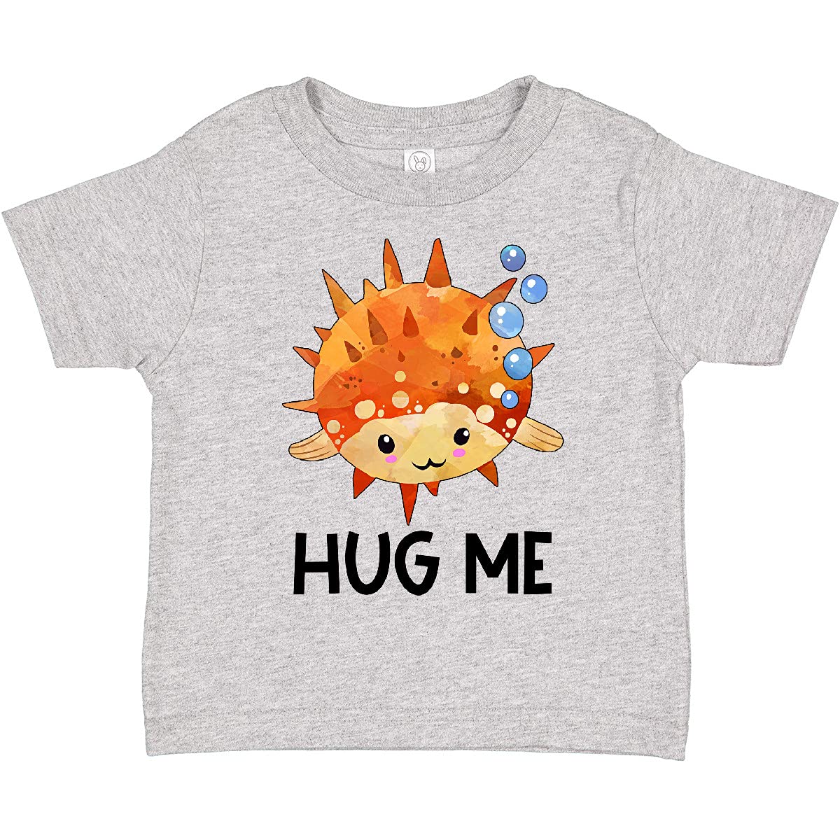 Inktastic Cute Pufferfish with Bubbles Toddler T-Shirt - Soft Cotton Kids Tee for Boys & Girls - Perfect for Playdates, Beach Trips & Family Photos