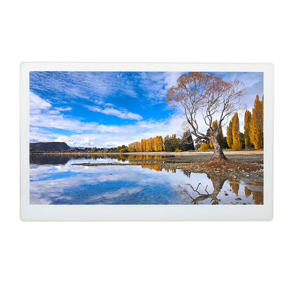 17-inch Digital Photo Frame with 1440×900 HD Display - Electronic Photo Album with Clock, Calendar & Alarm - Auto Switch & Timer - Perfect for Home, Office & Gifts (Black/White)