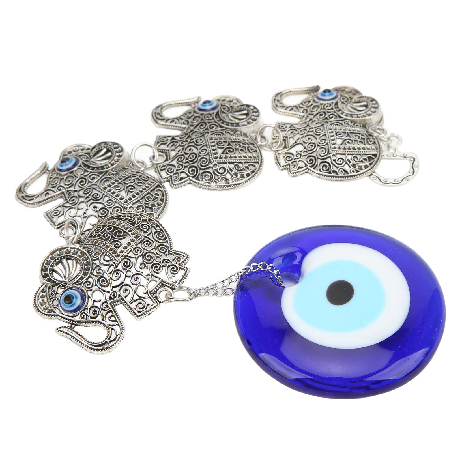 Jeanoko Evil Eye Car Hanging Ornament - Handcrafted Alloy & Glass Evil Eye Charm for Car Mirror, Home & Wall Decor - Spiritual Protection & Stylish Decoration for Vehicles, Living Rooms & Offices