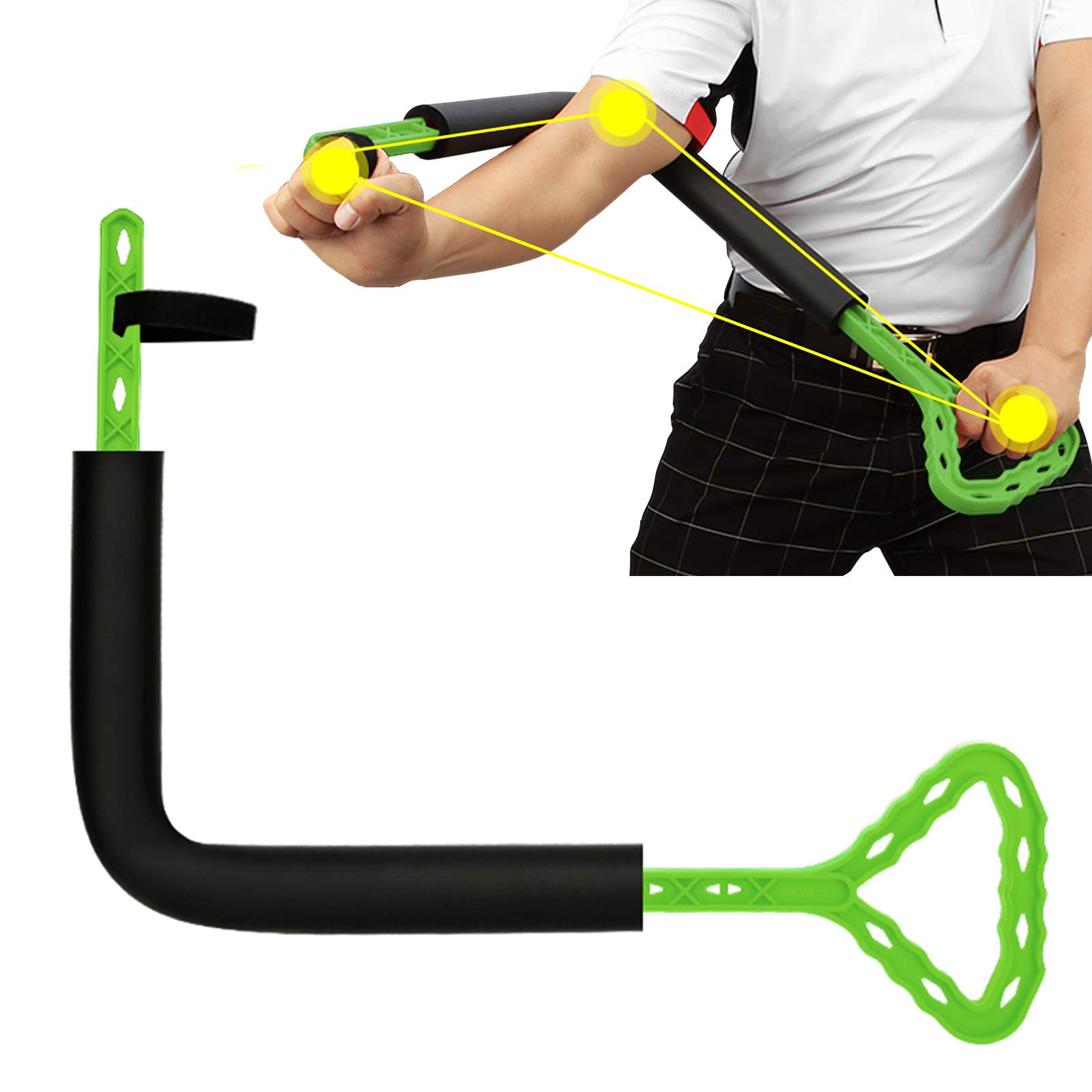 Hadgethey Golf Swing Training Aid - Posture Corrector & Wrist Trainer for Muscle Memory | Improve Golf Swing Form | Practice & On-Course Use