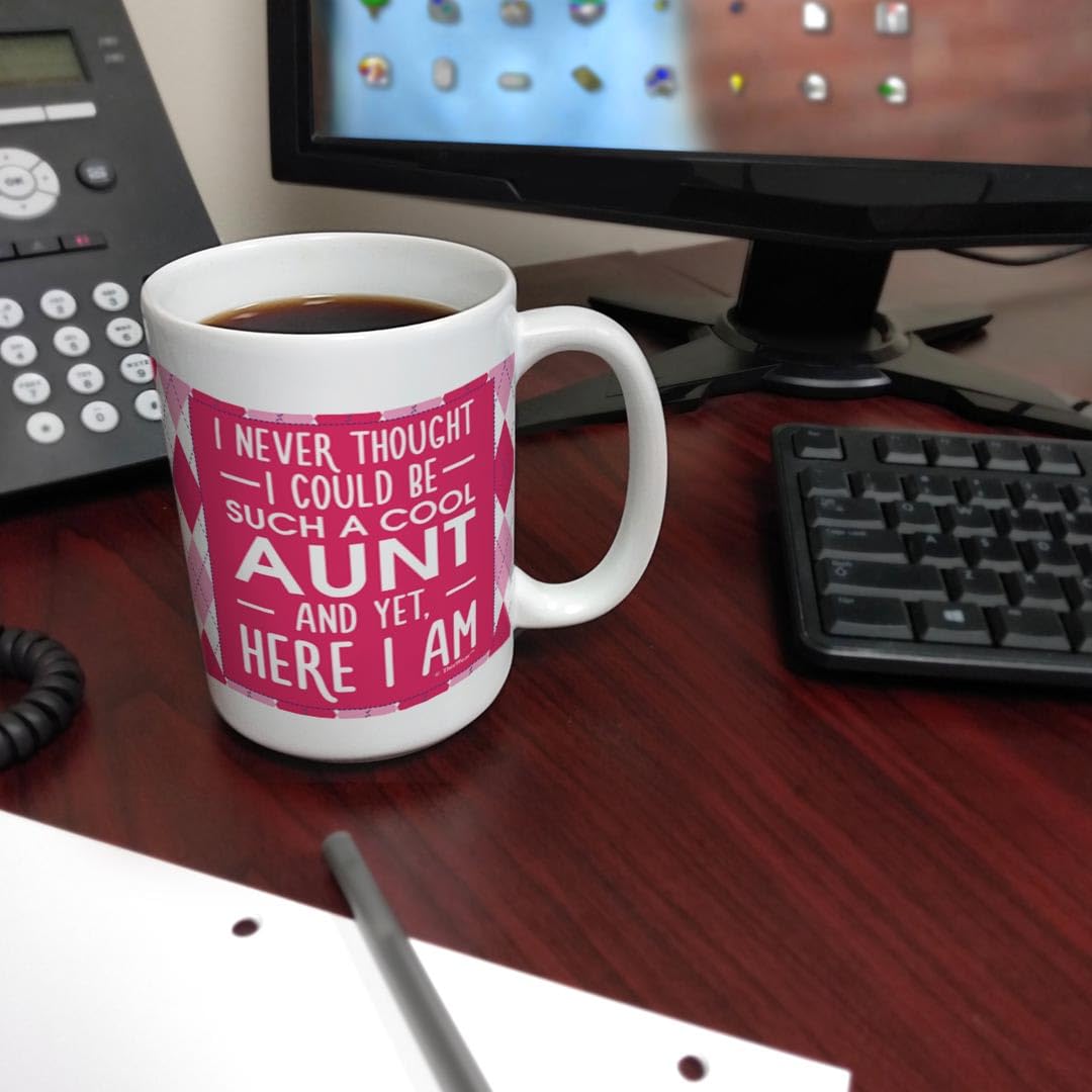 Funny Aunt Coffee Mug - 15oz Ceramic Cup with Handle for Niece, Nephew & Birthday Gifts | Perfect for Coffee, Tea & Office Use