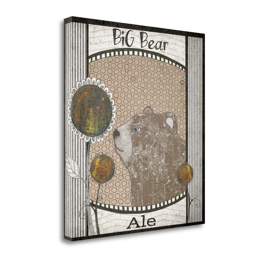 Big Bear Ale by Sarah Ogren - Premium Giclee Art Print on Gallery Wrapped Canvas, Ready to Hang Wall Decor for Living Room, Bedroom & Office