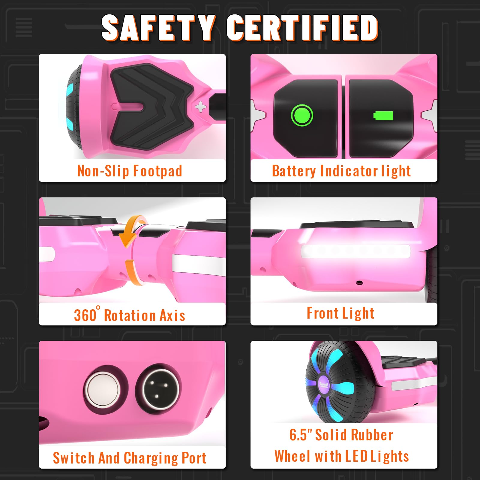 Electric Scooter with Bluetooth Speakers & LED Light-Up Wheels - APP Control, Dual 250W Motors, 8.5 mph Speed, 8.5 Miles Range - Perfect for Commuting, Fun Rides & Gifts for Kids, Adults, Boys & Girls