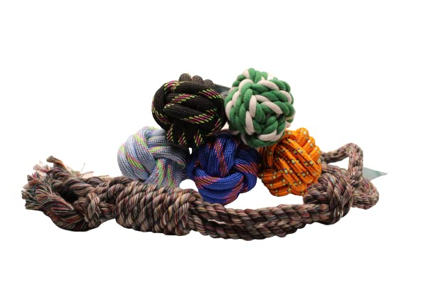 Durable 6-Piece Dog Rope Chew Toys Set - Strong Rope Knot Toys for Puppy Teething & Play - Safe for Small Dogs & Puppies - Perfect for Indoor Play, Outdoor Fetch & Training Sessions